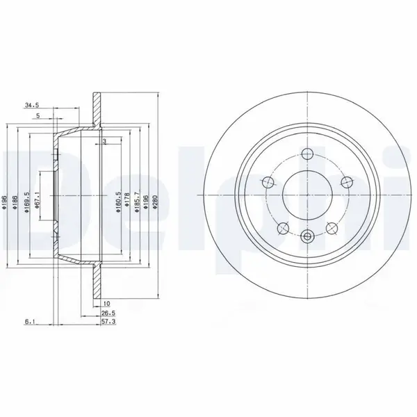 Disc frana DELPHI BG3241
