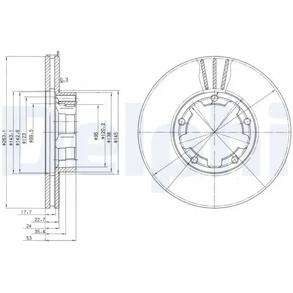 Disc frana DELPHI BG3245