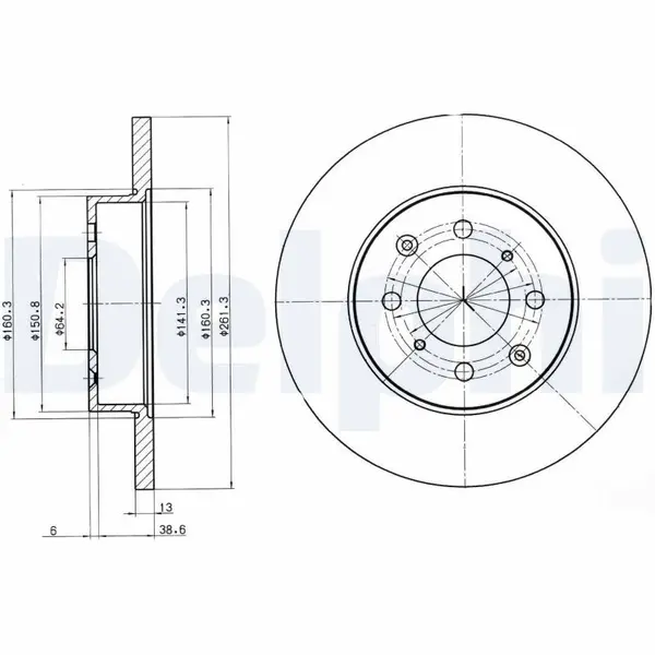 Disc frana DELPHI BG3262
