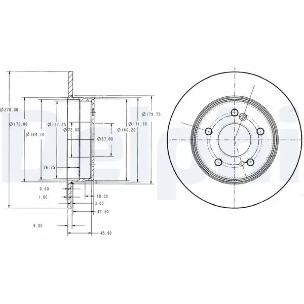 Disc frana DELPHI BG3326C