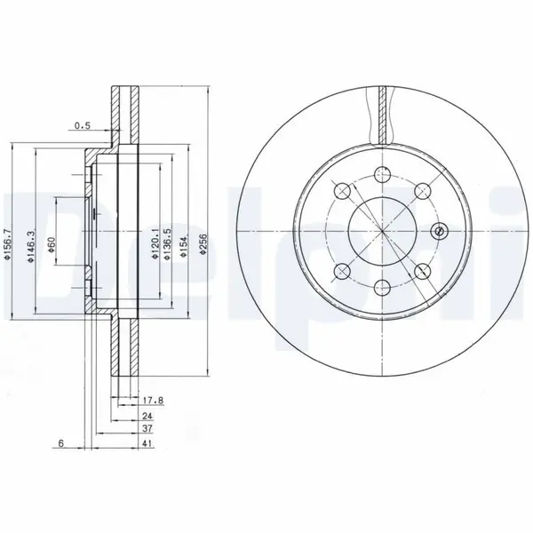 Disc frana DELPHI BG3334