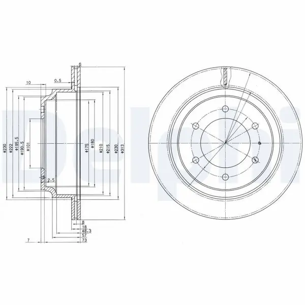 Disc frana DELPHI BG3353