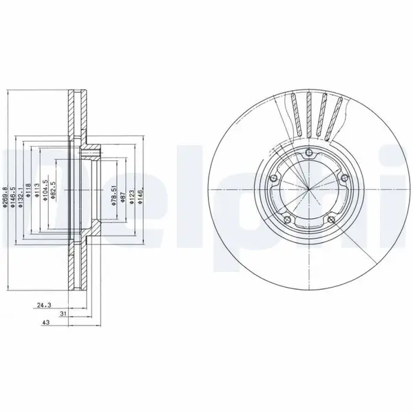 Disc frana DELPHI BG3366