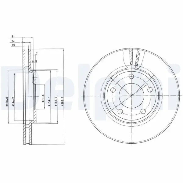 Disc frana DELPHI BG3383