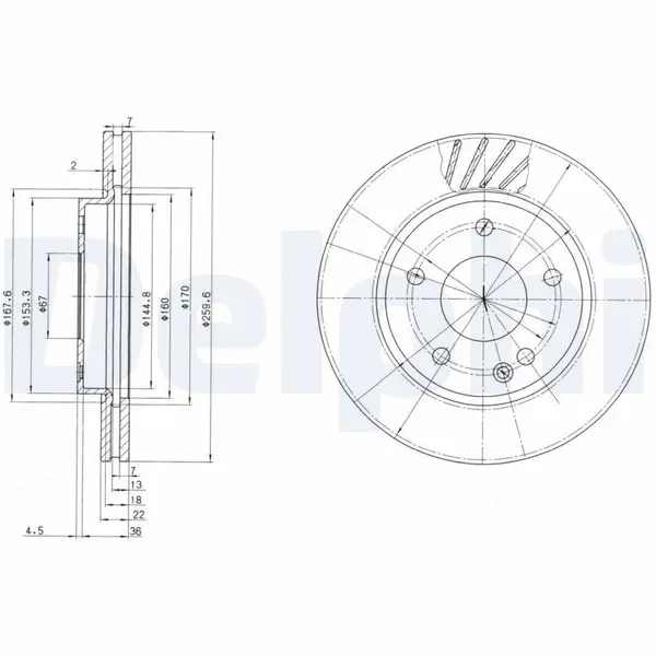 Disc frana DELPHI BG3395