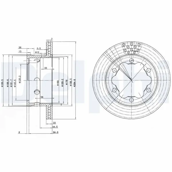 Disc frana DELPHI BG3399