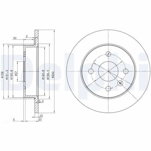 Disc frana DELPHI BG3403