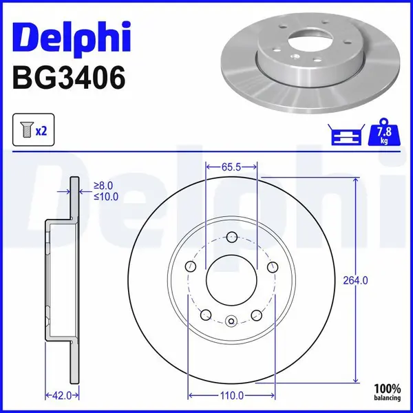 Disc frana DELPHI BG3406