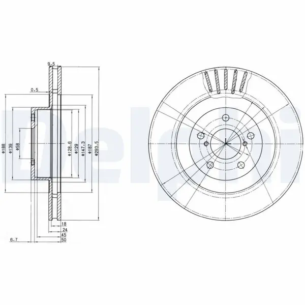 Disc frana DELPHI BG3413