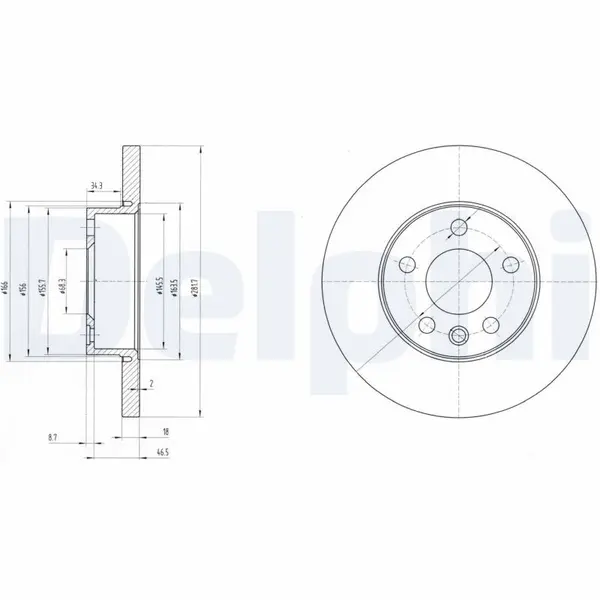 Disc frana DELPHI BG3415