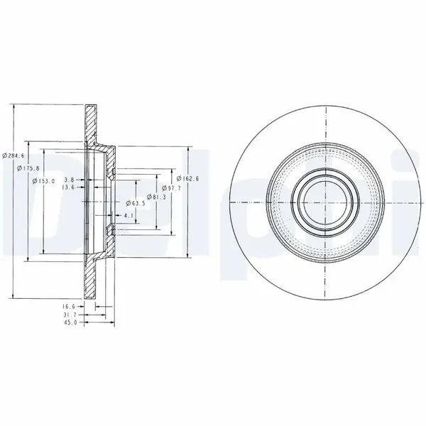 Disc frana DELPHI BG3416