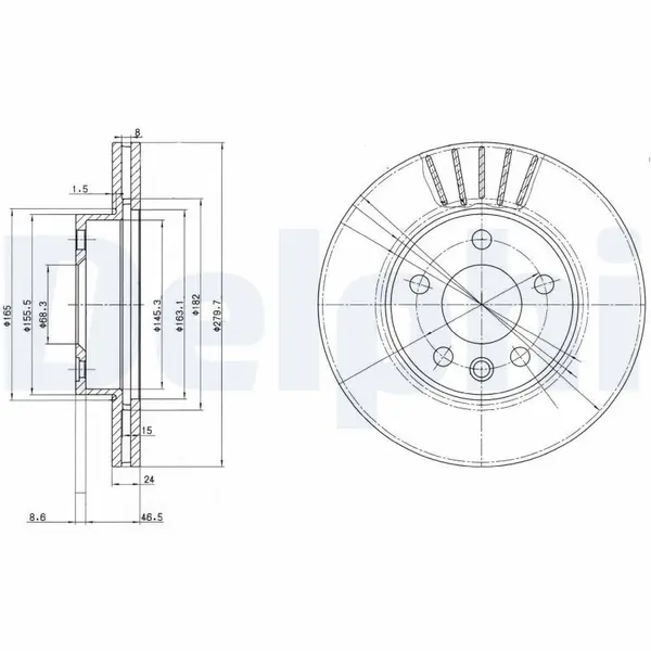 Disc frana DELPHI BG3417