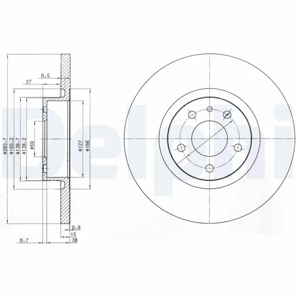 Disc frana DELPHI BG3420