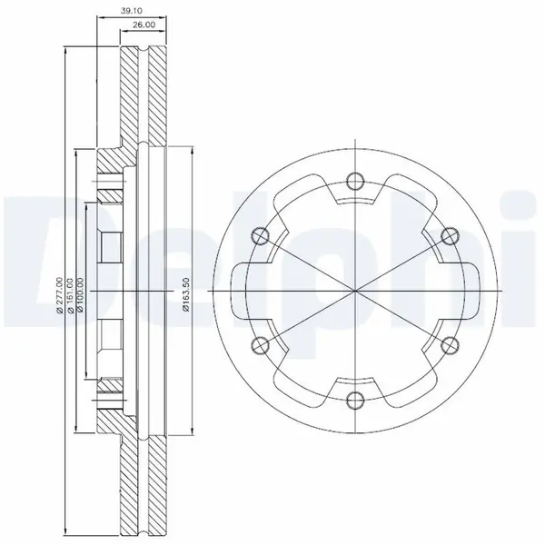 Disc frana DELPHI BG3422
