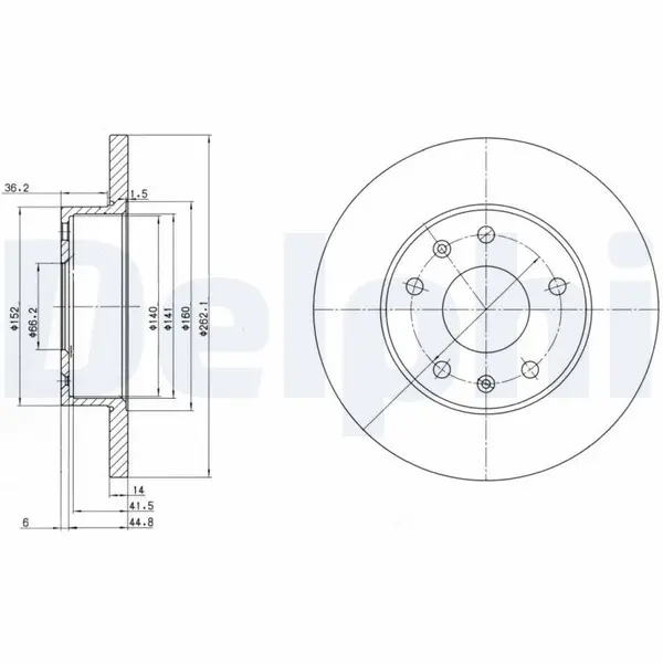 Disc frana DELPHI BG3426