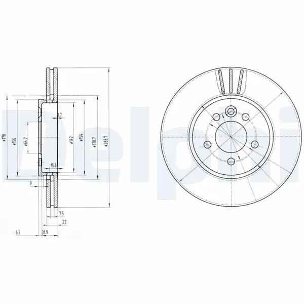 Disc frana DELPHI BG3503