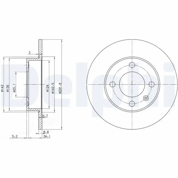 Disc frana DELPHI BG3505