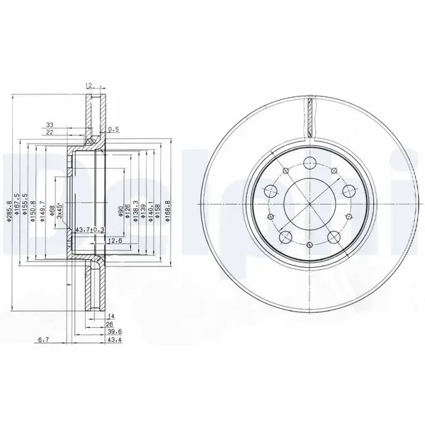 Disc frana DELPHI BG3513