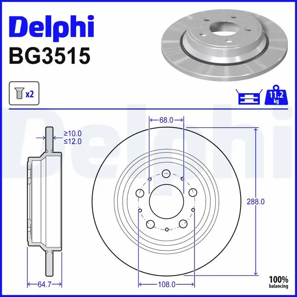 Disc frana DELPHI BG3515