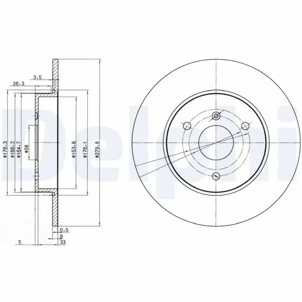 Disc frana DELPHI BG3526