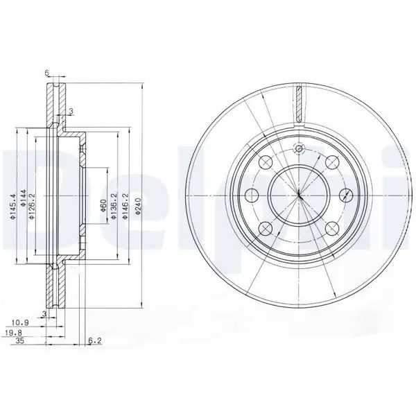 Disc frana DELPHI BG3568
