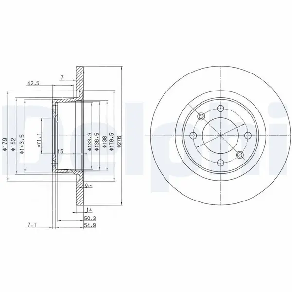 Disc frana DELPHI BG3621