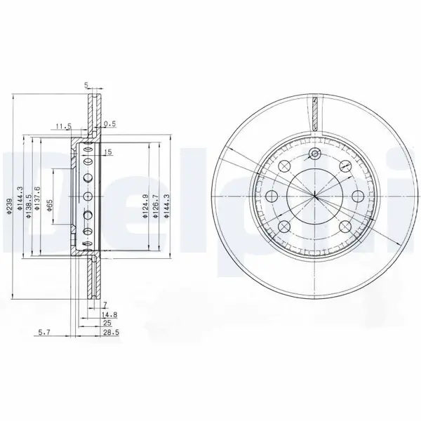 Disc frana DELPHI BG3658