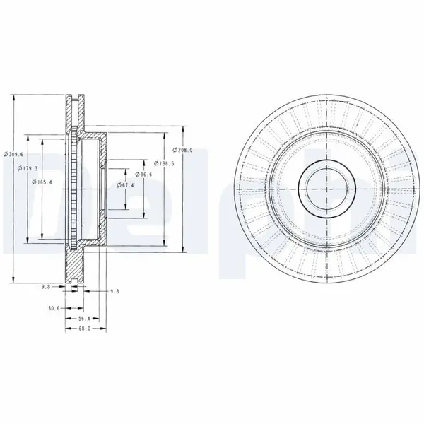 Disc frana DELPHI BG3659