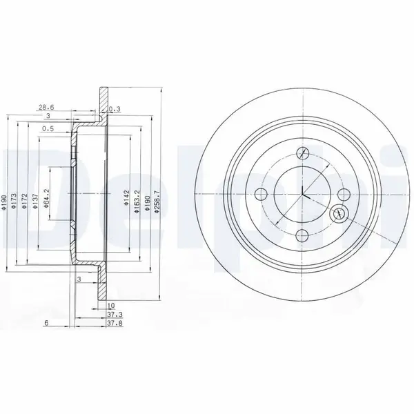 Disc frana DELPHI BG3662C