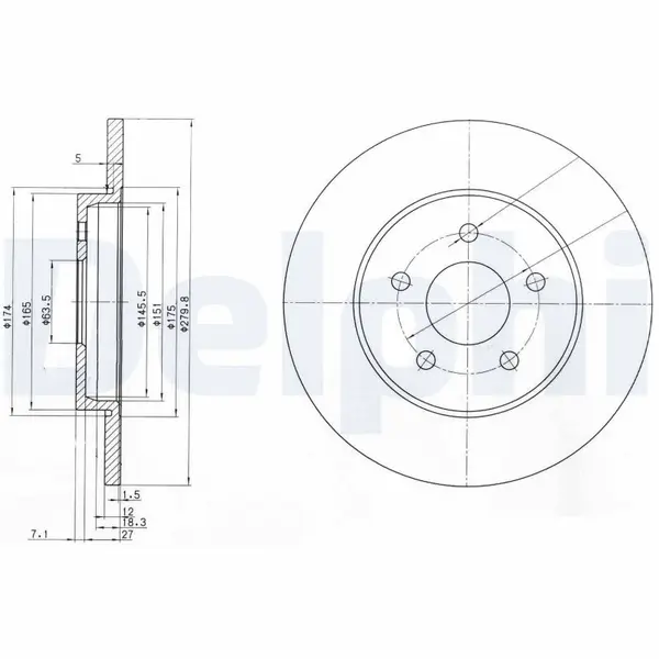 Disc frana DELPHI BG3663C