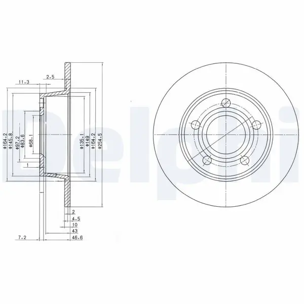 Disc frana DELPHI BG3672