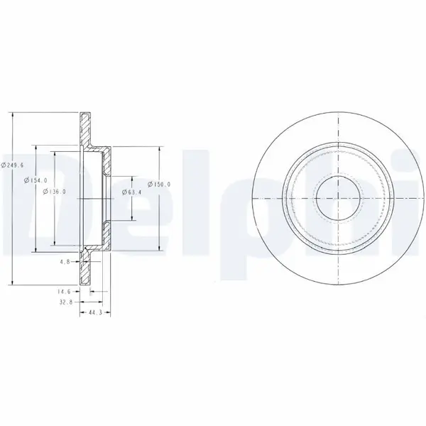 Disc frana DELPHI BG3673