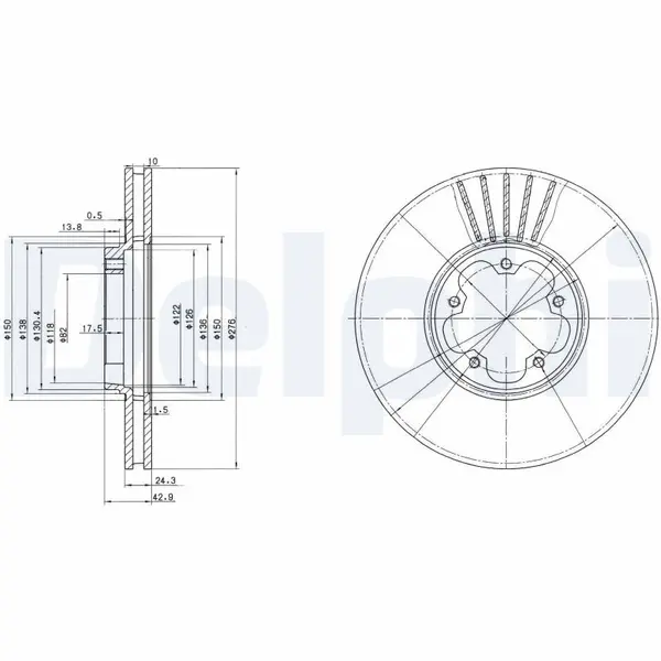 Disc frana DELPHI BG3676