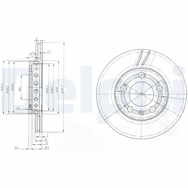 Disc frana DELPHI BG3695