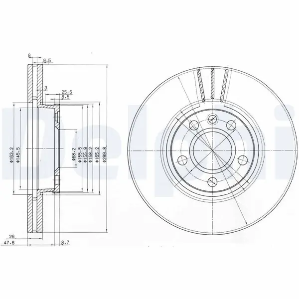 Disc frana DELPHI BG3696