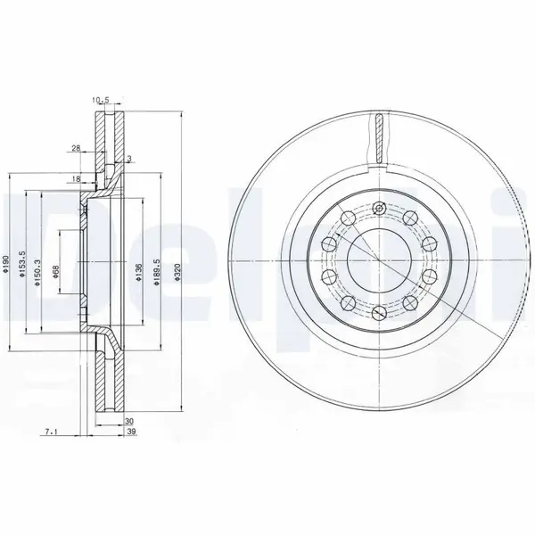Disc frana DELPHI BG3714