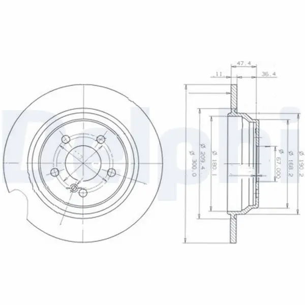 Disc frana DELPHI BG3725