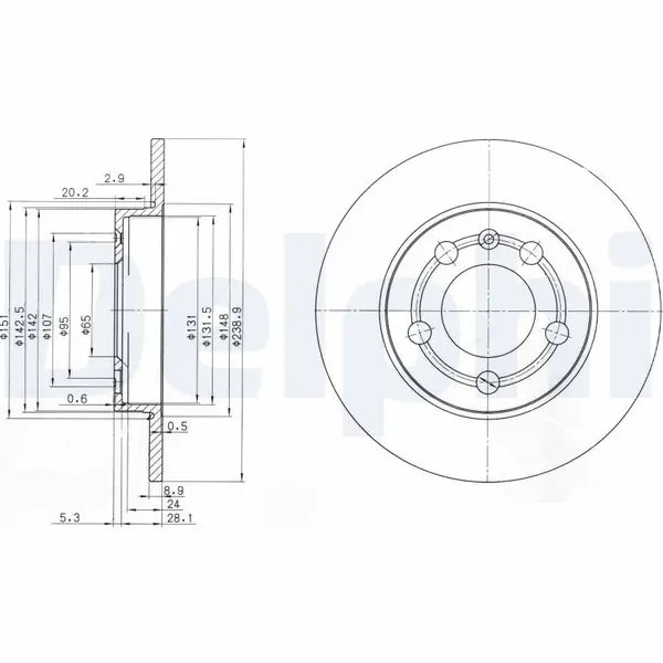 Disc frana DELPHI BG3738