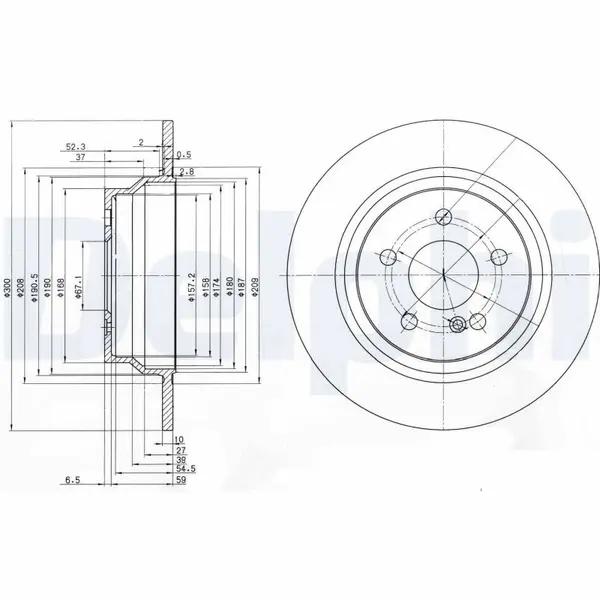 Disc frana DELPHI BG3757
