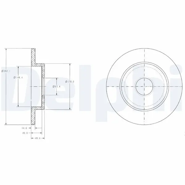 Disc frana DELPHI BG3761