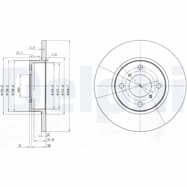 Disc frana DELPHI BG3769
