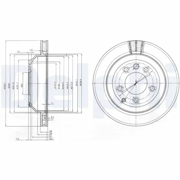 Disc frana DELPHI BG3775C