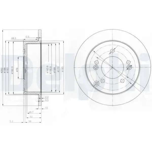 Disc frana DELPHI BG3799