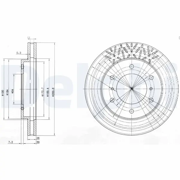 Disc frana DELPHI BG3812