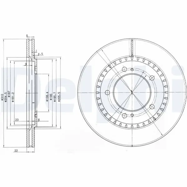 Disc frana DELPHI BG3821