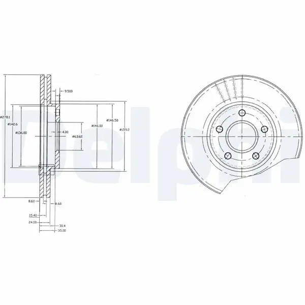 Disc frana DELPHI BG3826