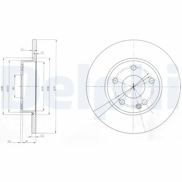 Disc frana DELPHI BG3840