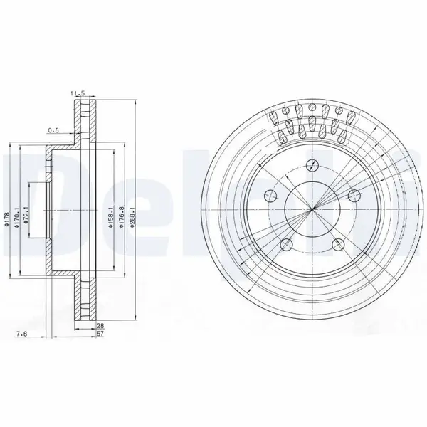 Disc frana DELPHI BG3846