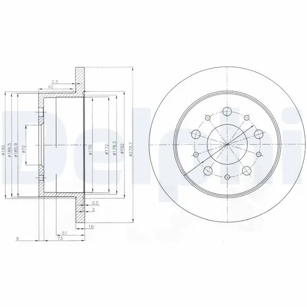 Disc frana DELPHI BG3853