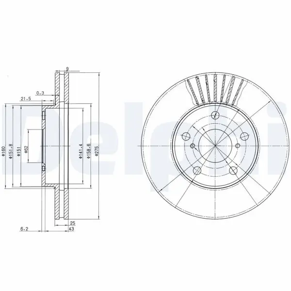 Disc frana DELPHI BG3856